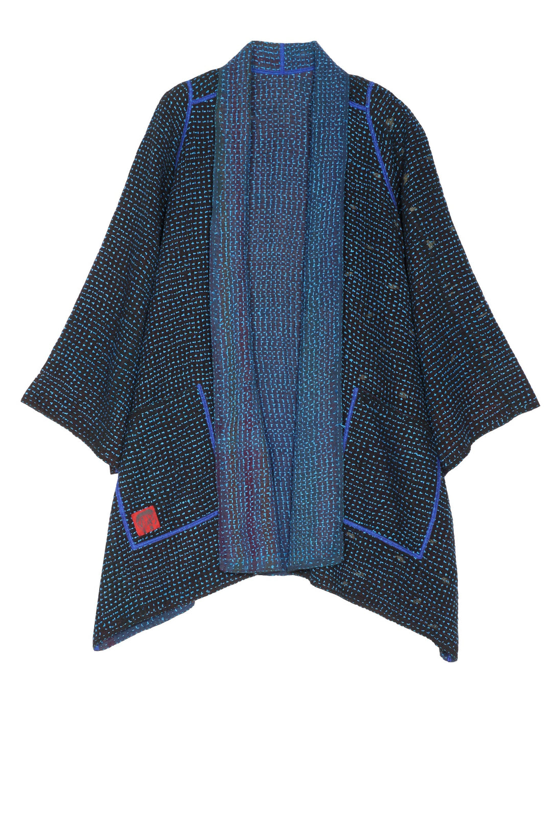 WAFFLE KANTHA A-LINE JKT - wf3003-blu -