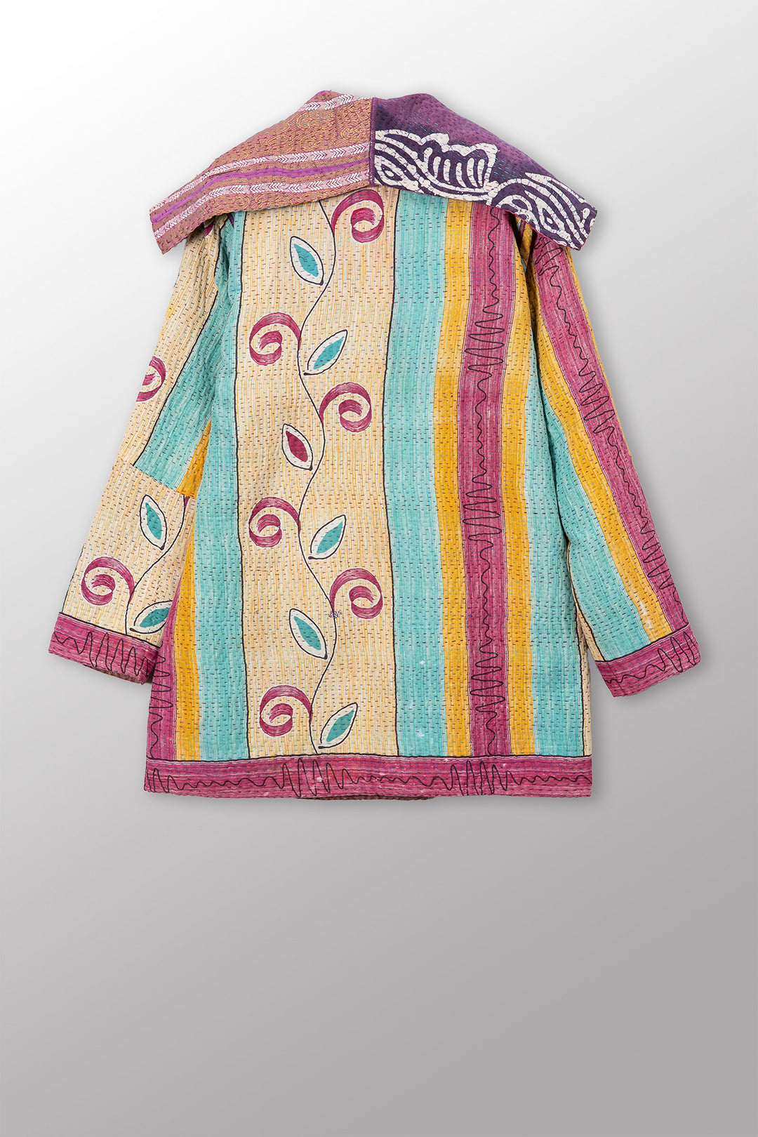 VINTAGE COTTON KANTHA POCKET JKT - cv4002-0225a -