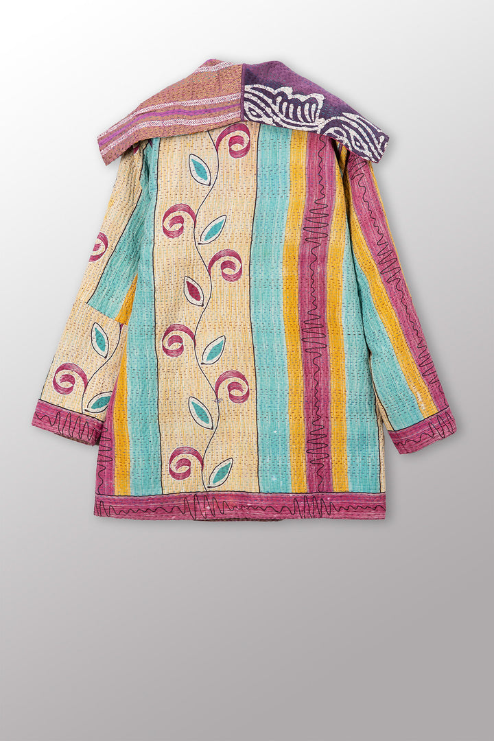 VINTAGE COTTON KANTHA POCKET JKT - cv4002-0225a -