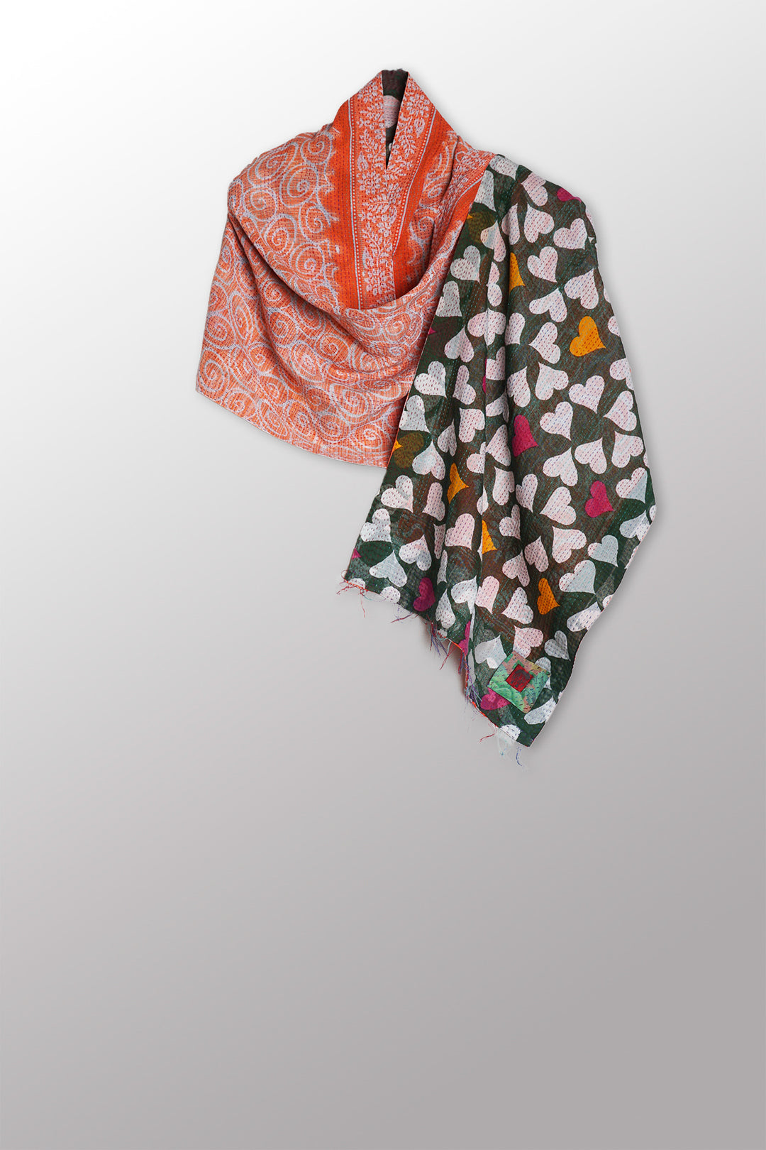 VINTAGE COTTON KANTHA SCARF STANDARD - cv2801-0016a -