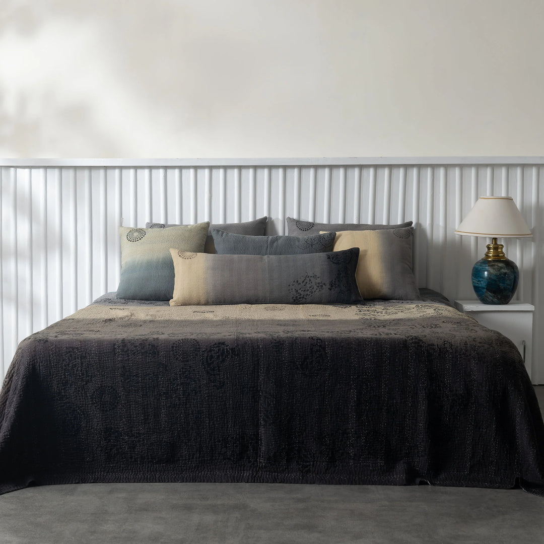 Ombre With Fray Patch Handmade Vintage Quilts -Yellowstone