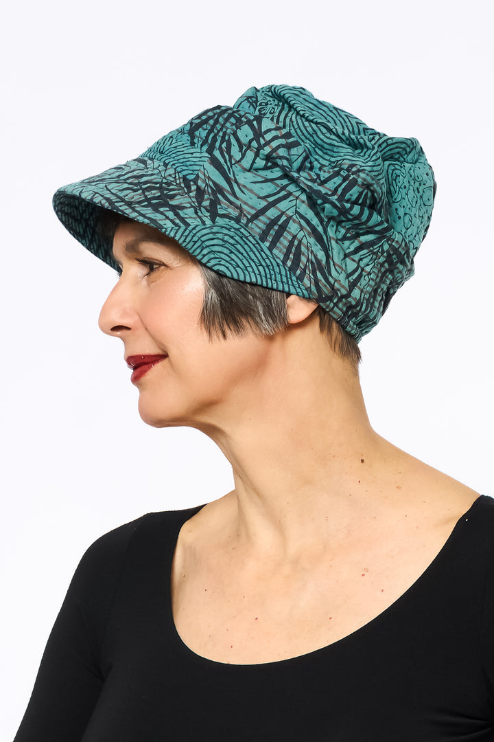 SOHO BAMBOO KANTHA HALF BRIM HAT - bo4881-tuq -