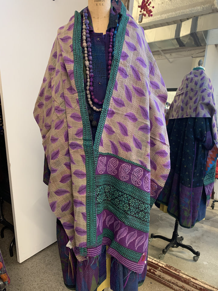 VINTAGE COTTON KANTHA SCARF STANDARD - cv2801-0010a -