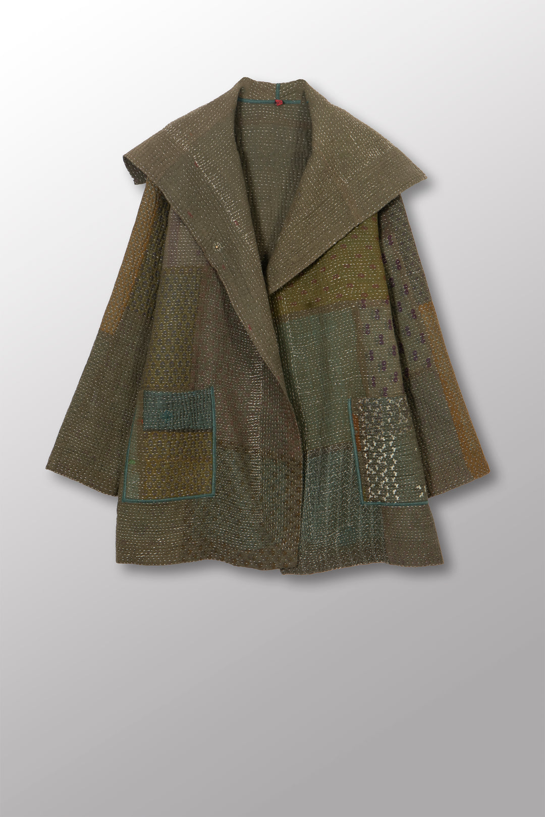MUJI PATCH KANTHA POCKET JACKET - mp4002-grn -