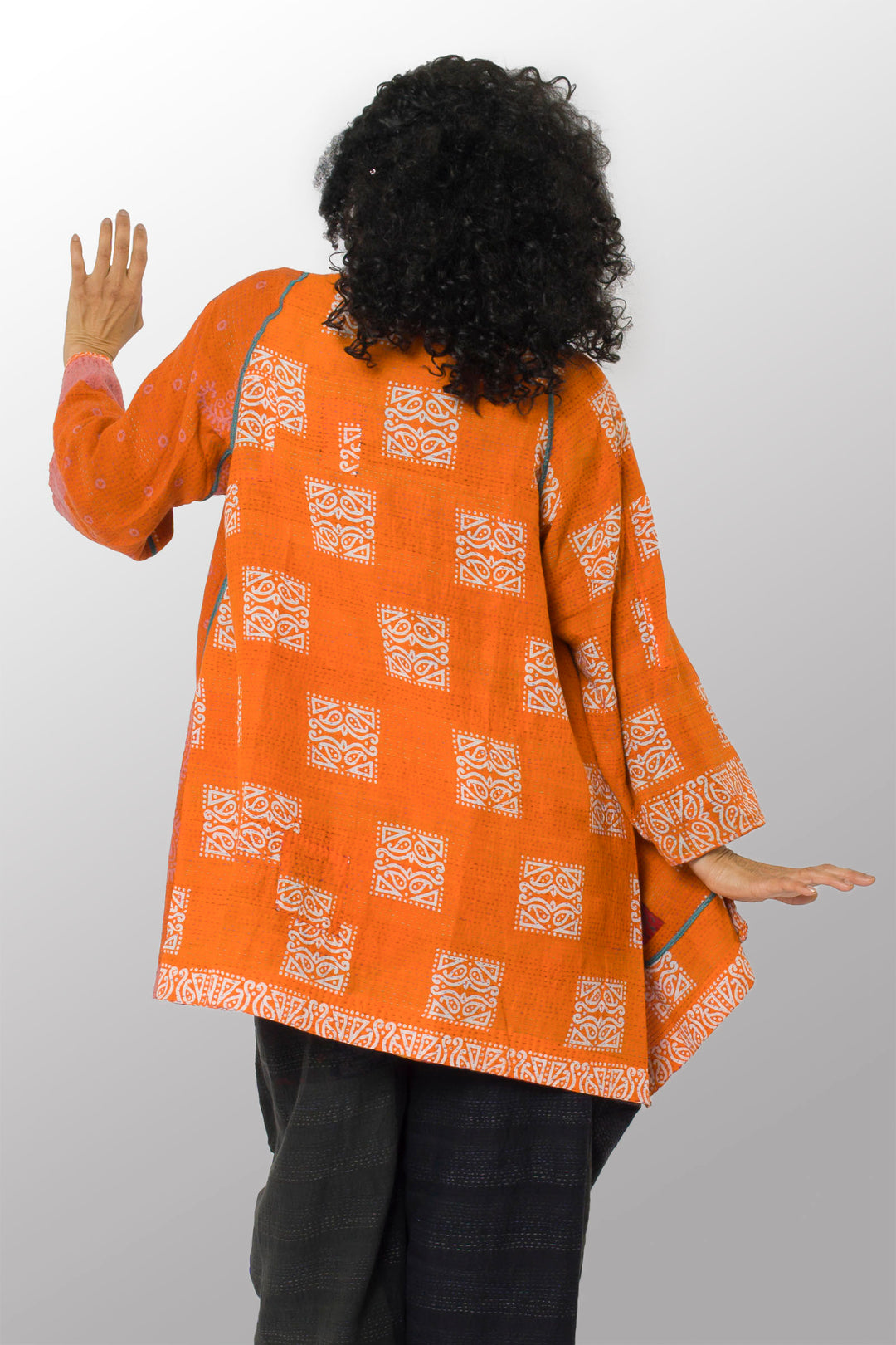 VINTAGE COTTON KANTHA A-LINE JKT - cv2003-0160a -