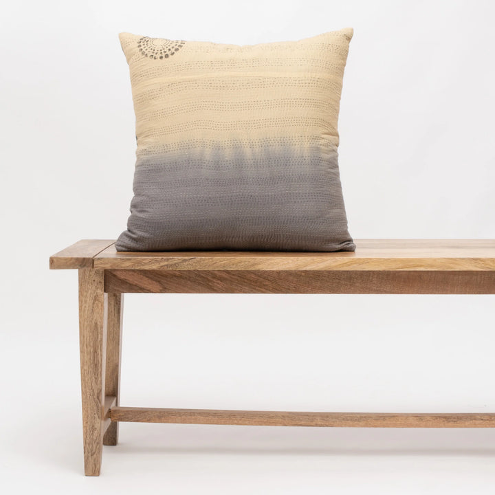Cotton Ombre Handmade Vintage Kantha Pillow Sham -Yellow Stone