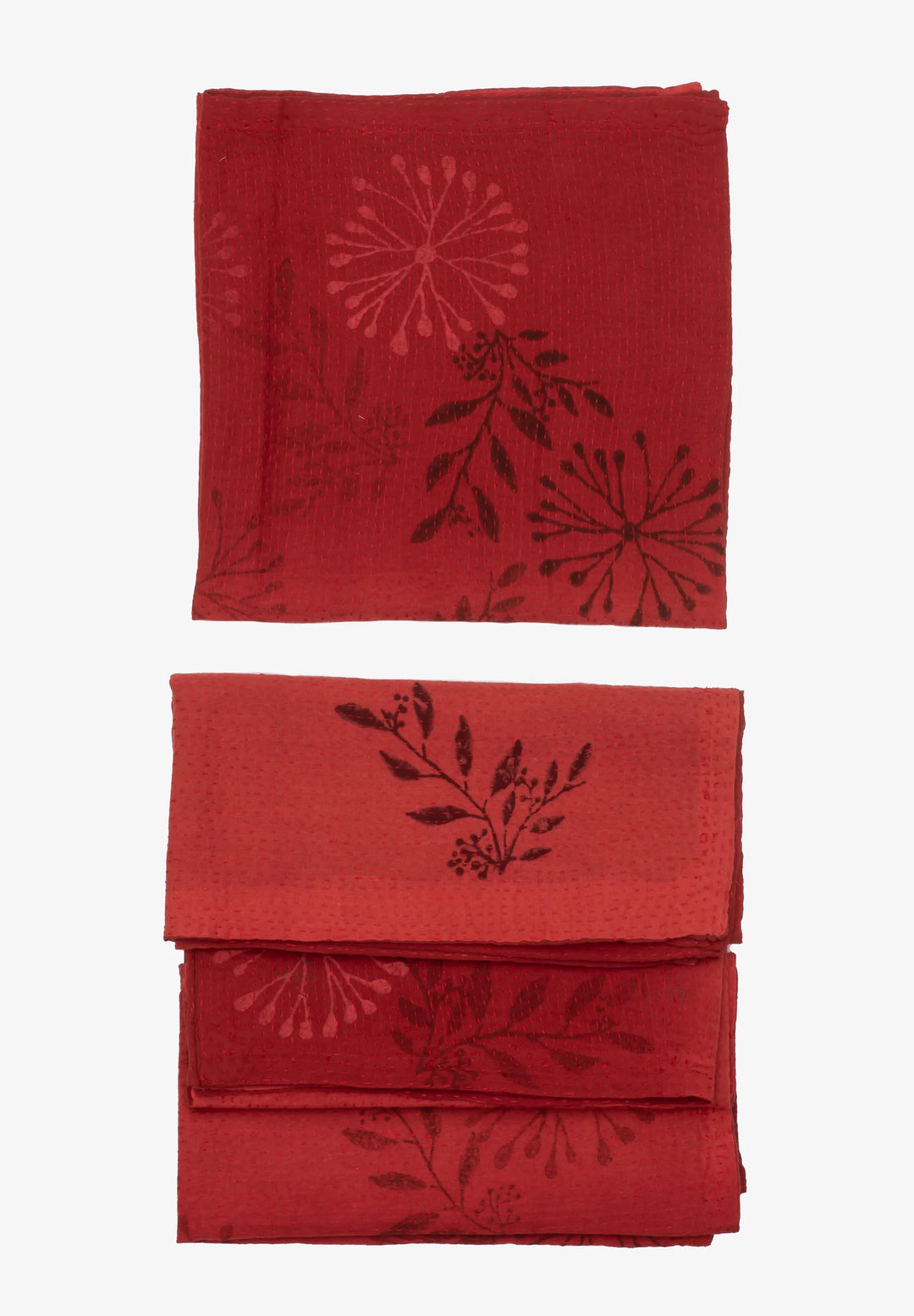 Ombre Handmade Kantha Napkin -Orange (Set of 2)