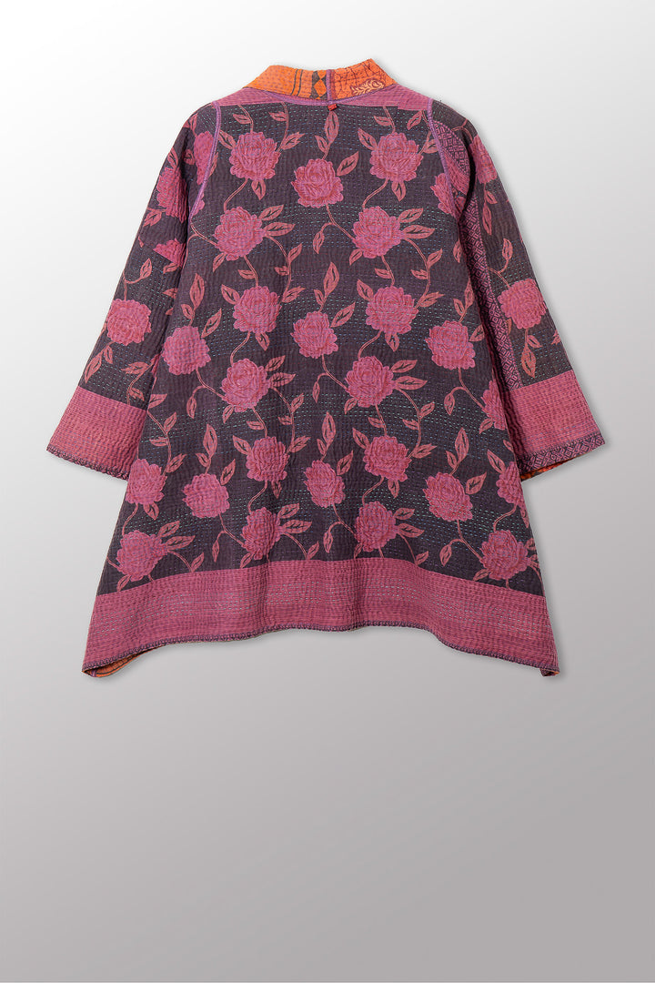 COTTON OVERDYE KANTHA A-LINE JKT - ov4003-cfus039a -