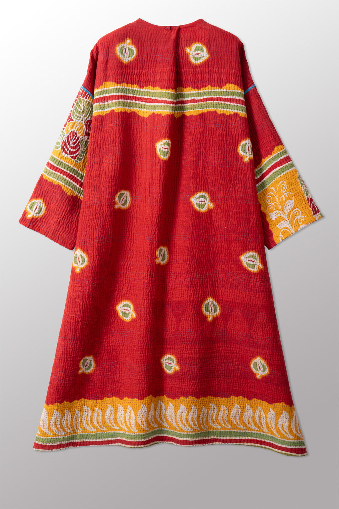 VINTAGE COTTON KANTHA LONG DUSTER - cv4328-0014a -