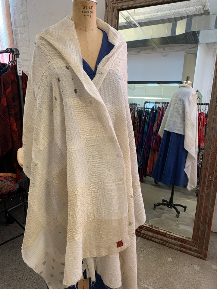 MOSAIC OMBRE KANTHA SHAWL MEDIUM - mo2802-ivy -