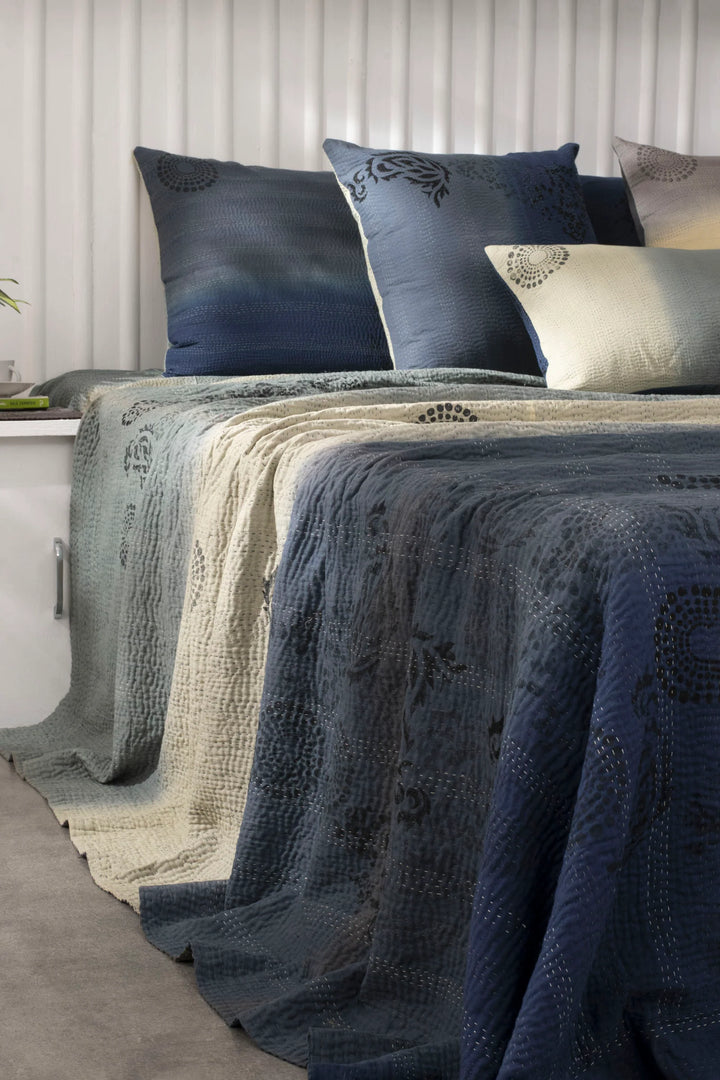 Ombre With Fray Patch Handmade Vintage Quilts -Yellowstone