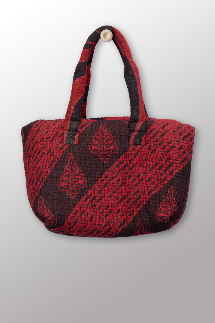 Quilted Overdye Cotton Kantha Wide Tote