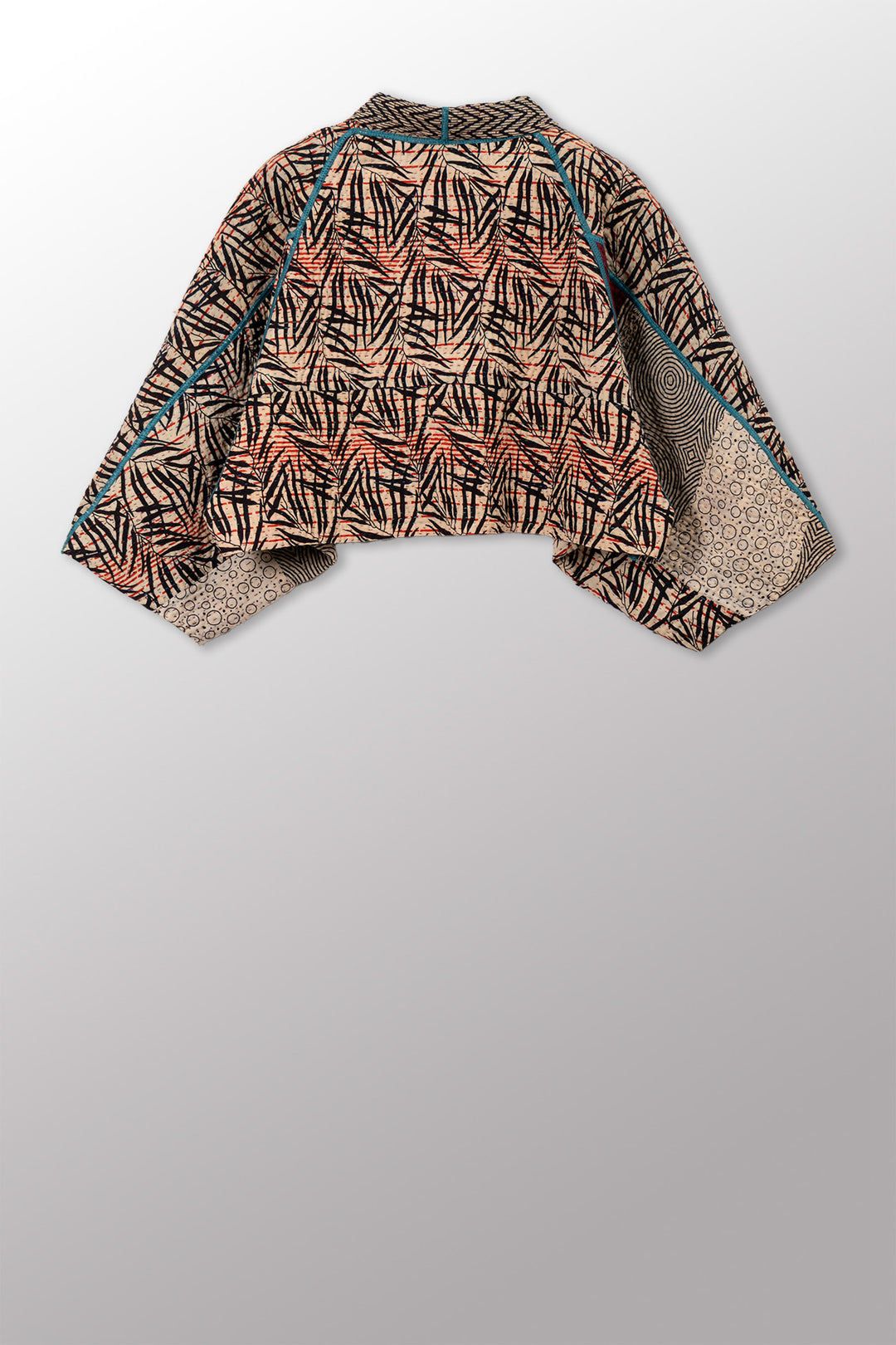 SOHO BAMBOO KANTHA PUFF SLV. SHRUG - bo4062-cblk010a -