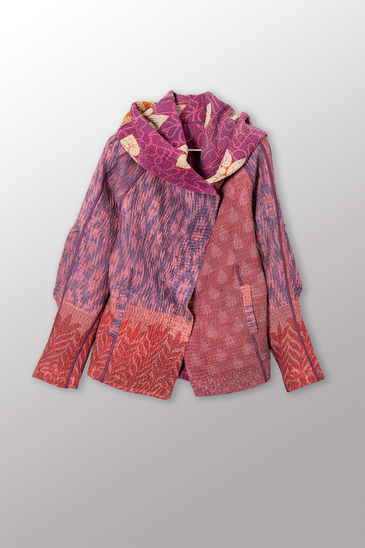VINTAGE COTTON KANTHA HOODIE JKT - cv4036-0025m -