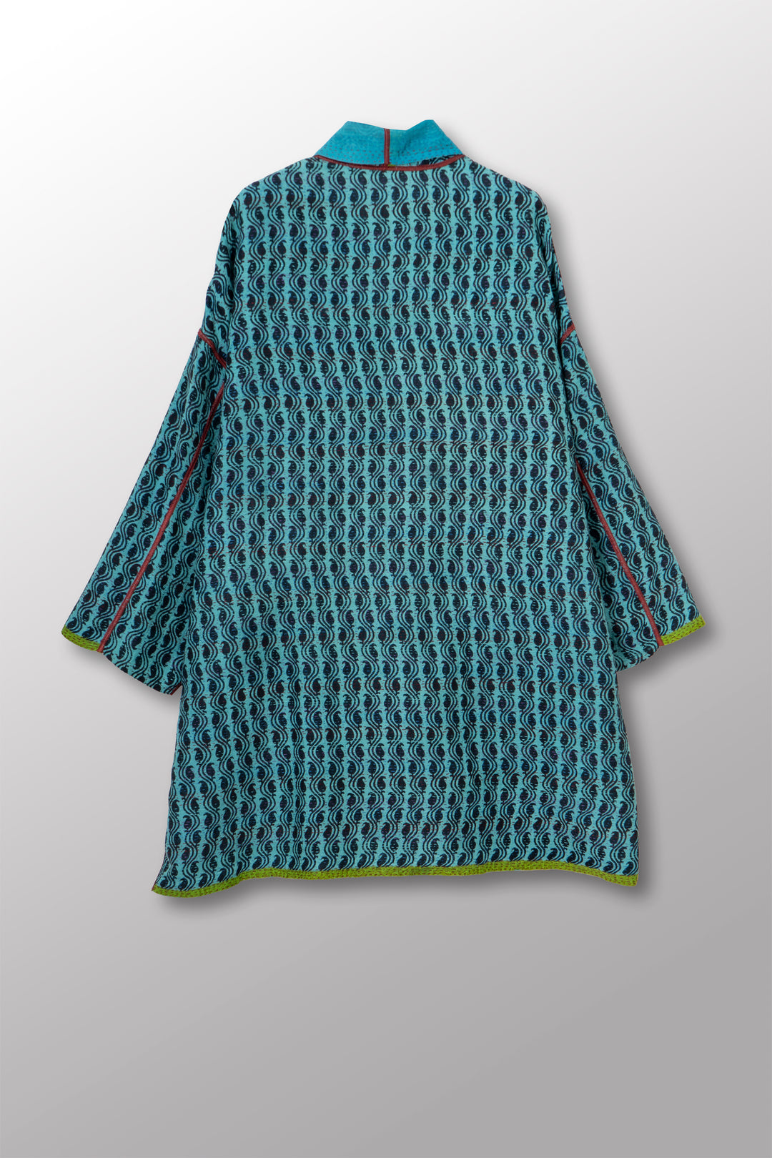 VINTAGE COTTON & NEW VOILE KANTHA HAORI JACKET - cn2068-0001a -