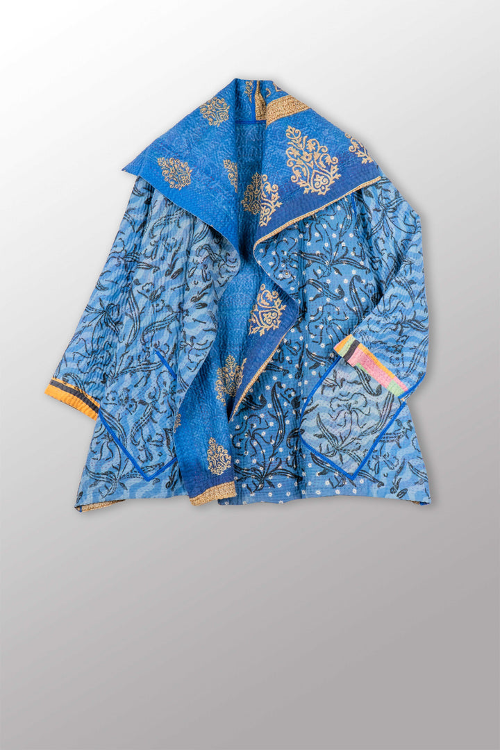 VINTAGE COTTON KANTHA FLARE JKT - cv4010-0166a -