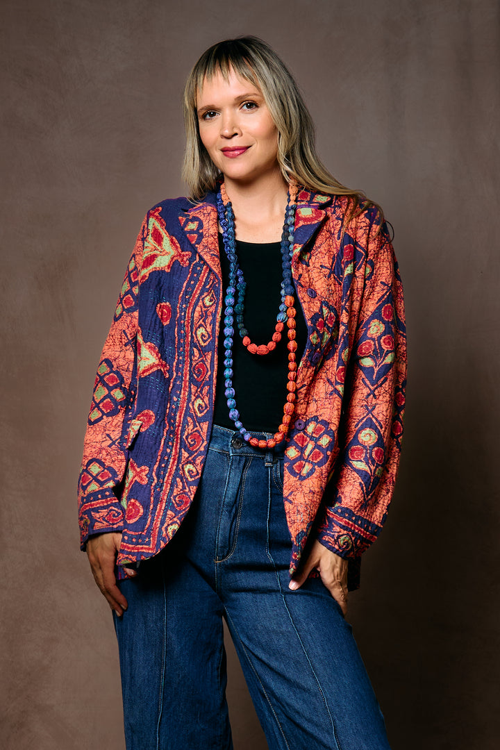 VINTAGE COTTON KANTHA BASIC JKT - cv4052-0027m -