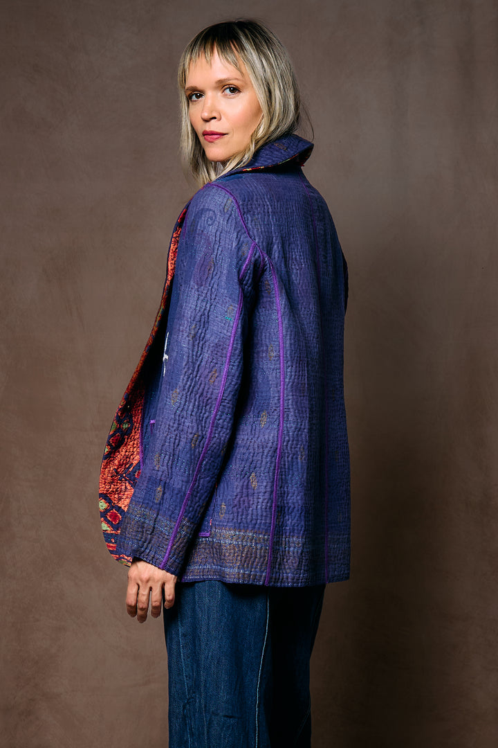 VINTAGE COTTON KANTHA BASIC JKT - cv4052-0027m -