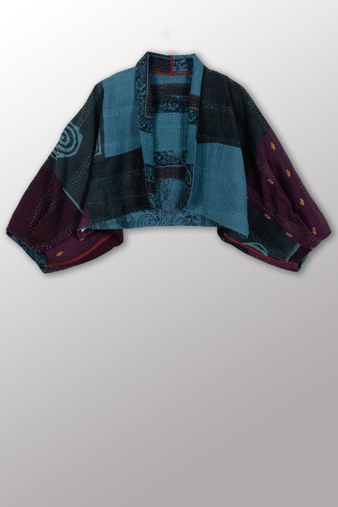 PAISLEY & PATCH KANTHA PUFF SLV. SHRUG - py4062-tuq -