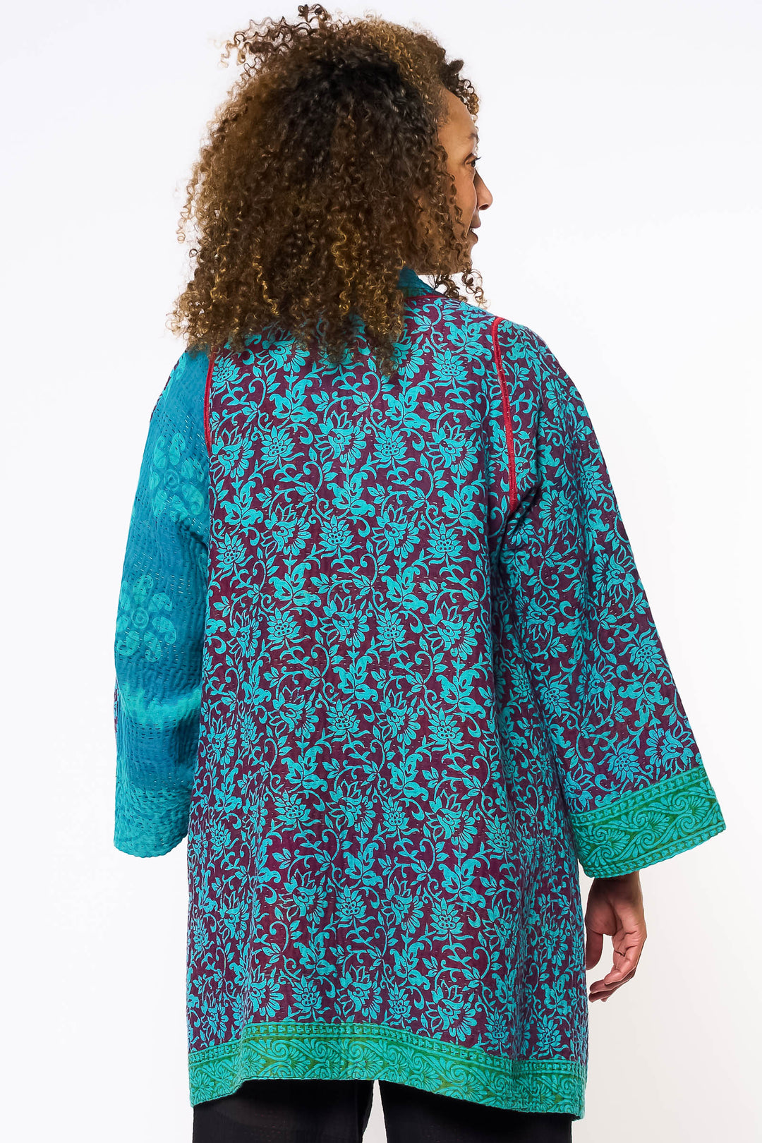COTTON OVERDYE KANTHA A-LINE JKT - ov4003-ctuq003a -
