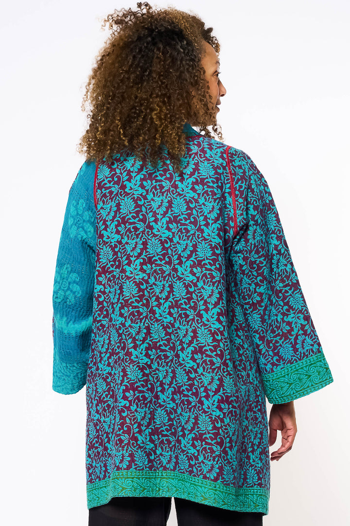 COTTON OVERDYE KANTHA A-LINE JKT - ov4003-ctuq003a -