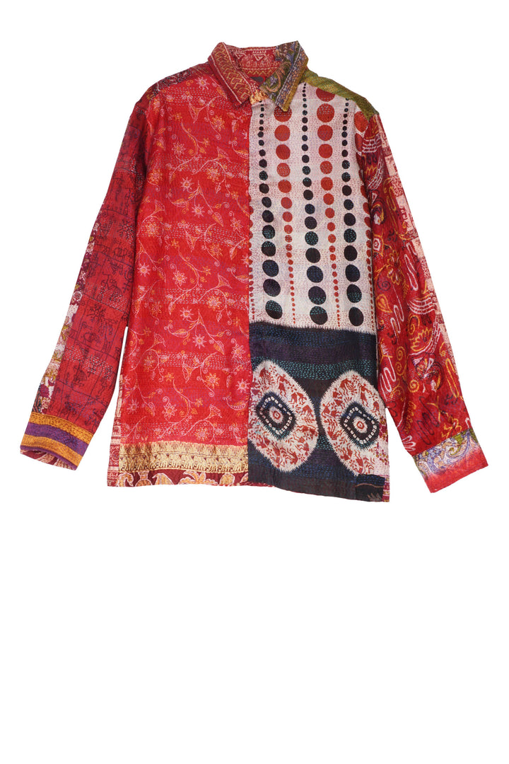 VINTAGE SILK KANTHA UNI SHIRT - sv2557-0001m -
