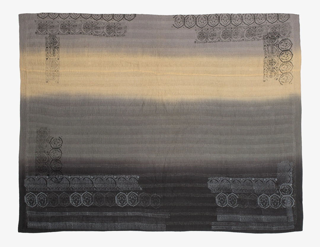 Ombre With Fray Patch Handmade Vintage Quilts -Yellowstone