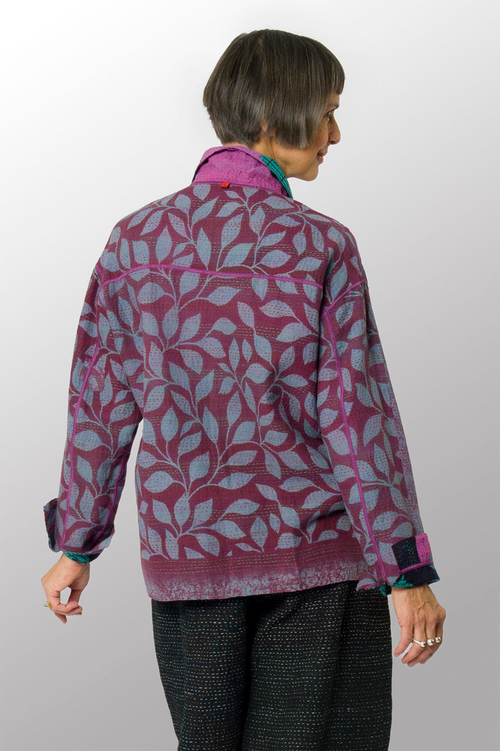 VINTAGE COTTON KANTHA WORKERS JACKET - cv2085-0001s -