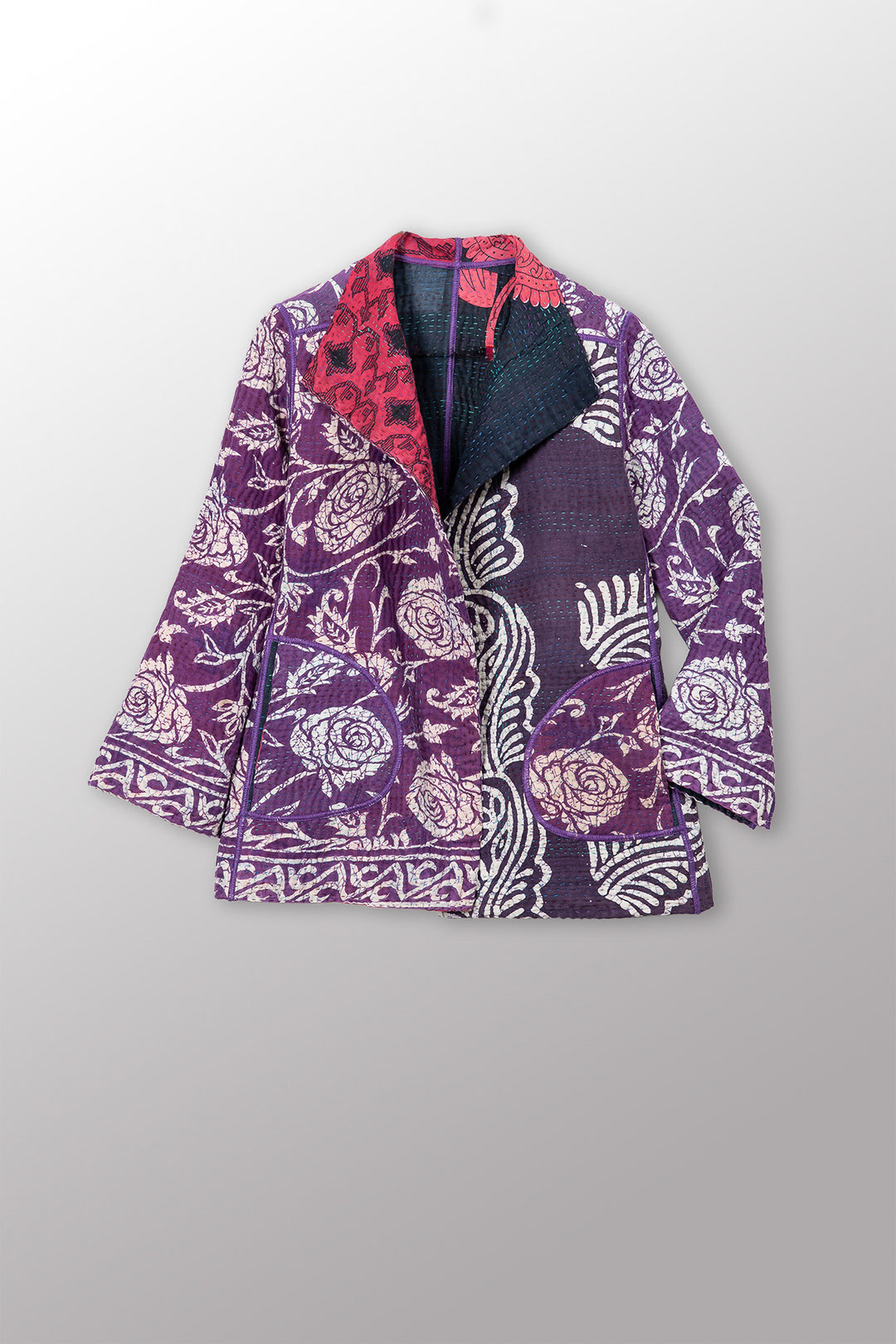VINTAGE COTTON KANTHA SHORT JKT - cv4007-0347s -