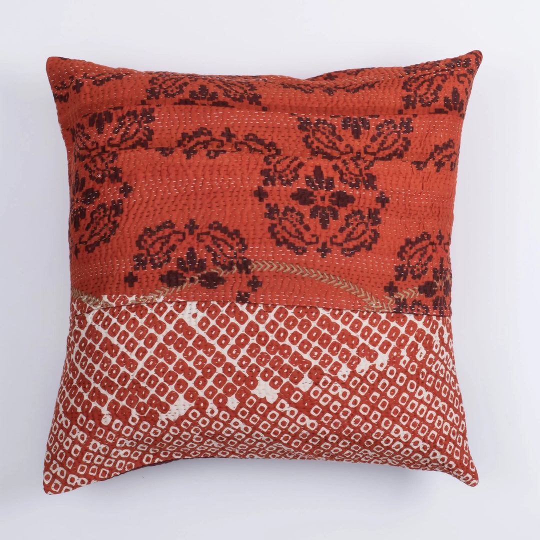 Kimono Print  Black Pillow