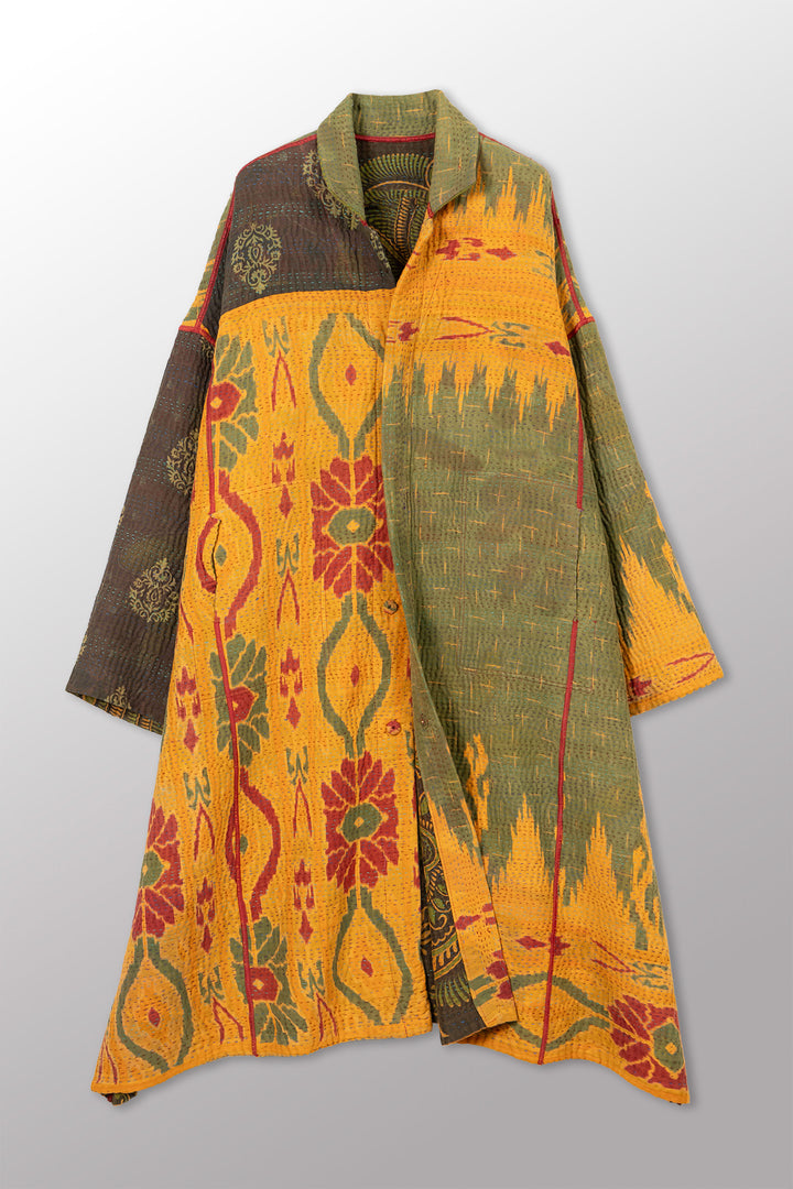 VINTAGE COTTON KANTHA NEW OVERSIZED COAT - cv4342-0017a -