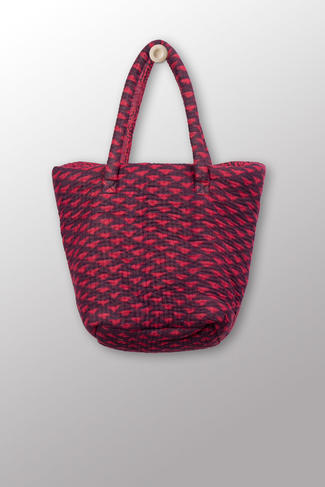 Quilted Overdye Cotton Kantha Bucket Tote