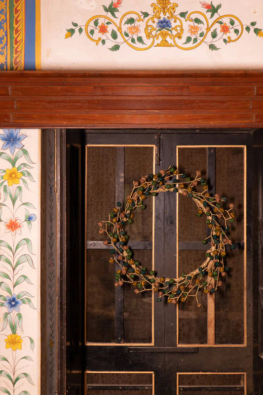 Golden Kantha Wreath