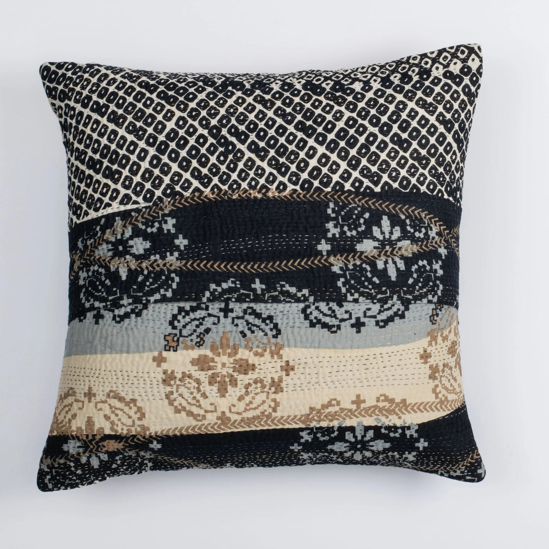 Vintage Kimono Print  Orange  Cushion