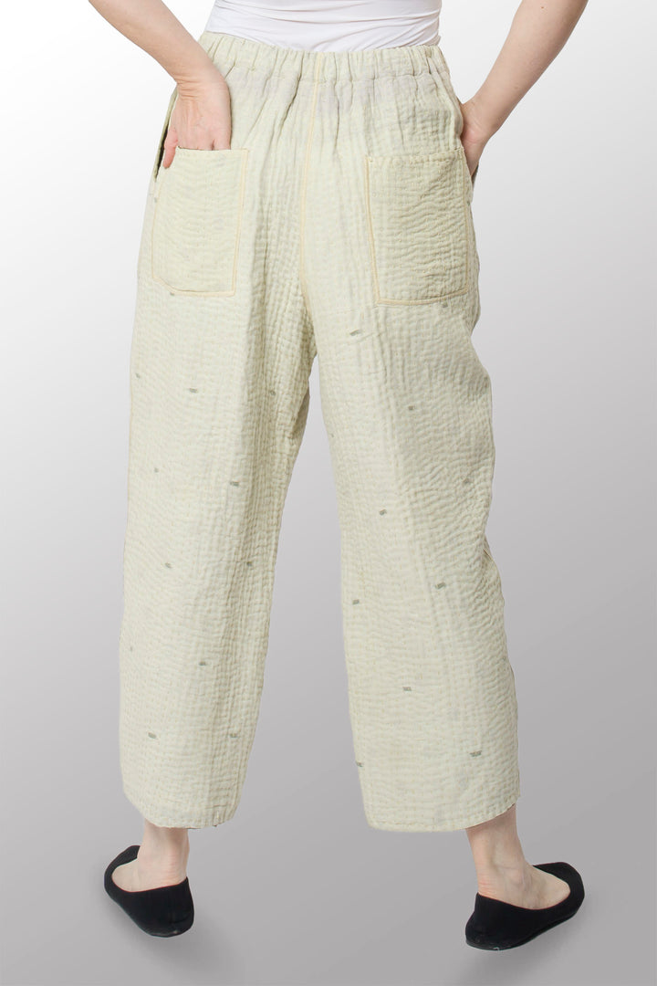 BBK SOLID KANTHA NEW LANTERN PANTS - bl-bbs4651-ivy -