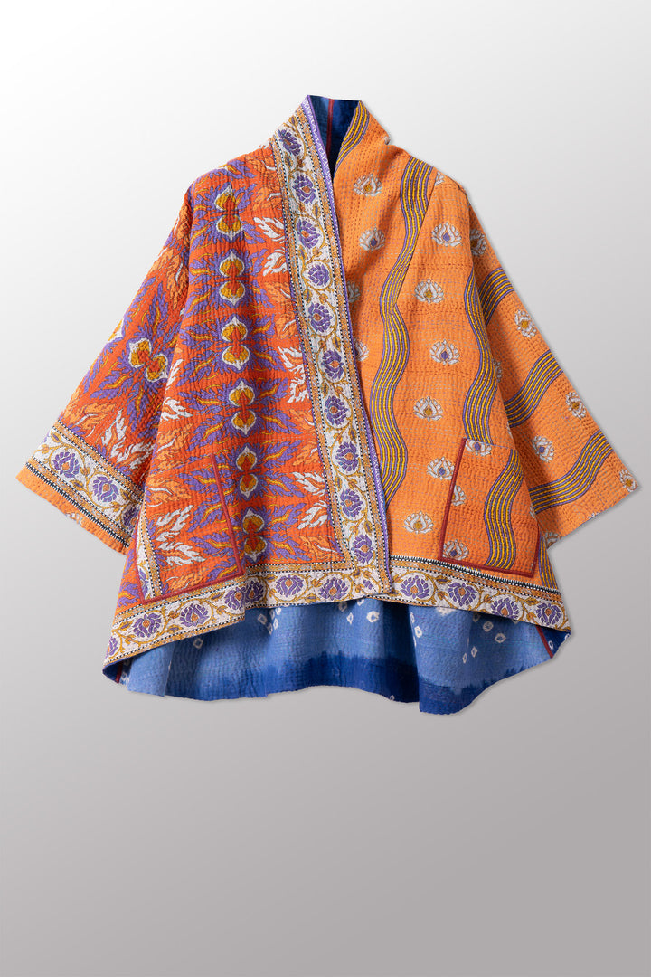 VINTAGE COTTON KANTHA KIMONO JKT - cv4004-0210a -
