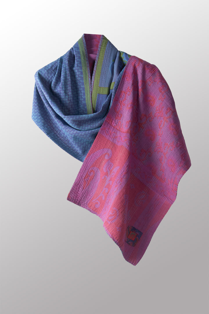 VINTAGE COTTON KANTHA SCARF STANDARD - cv2801-0002a -