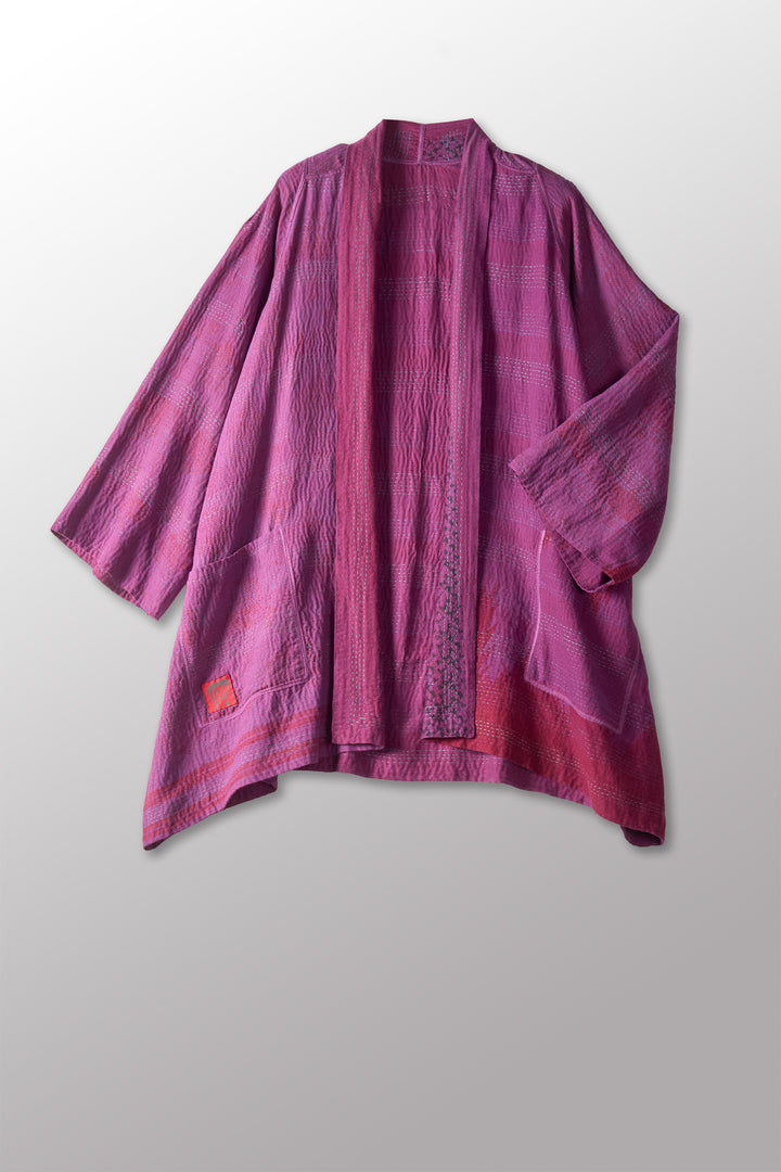 COTTON OVERDYE KANTHA A-LINE JKT - ov2003-cprp001a -