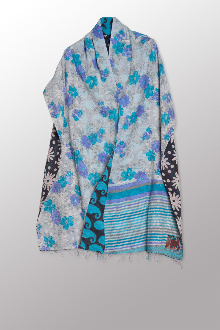 VINTAGE COTTON KANTHA SCARF STANDARD - cv2801-0008a -