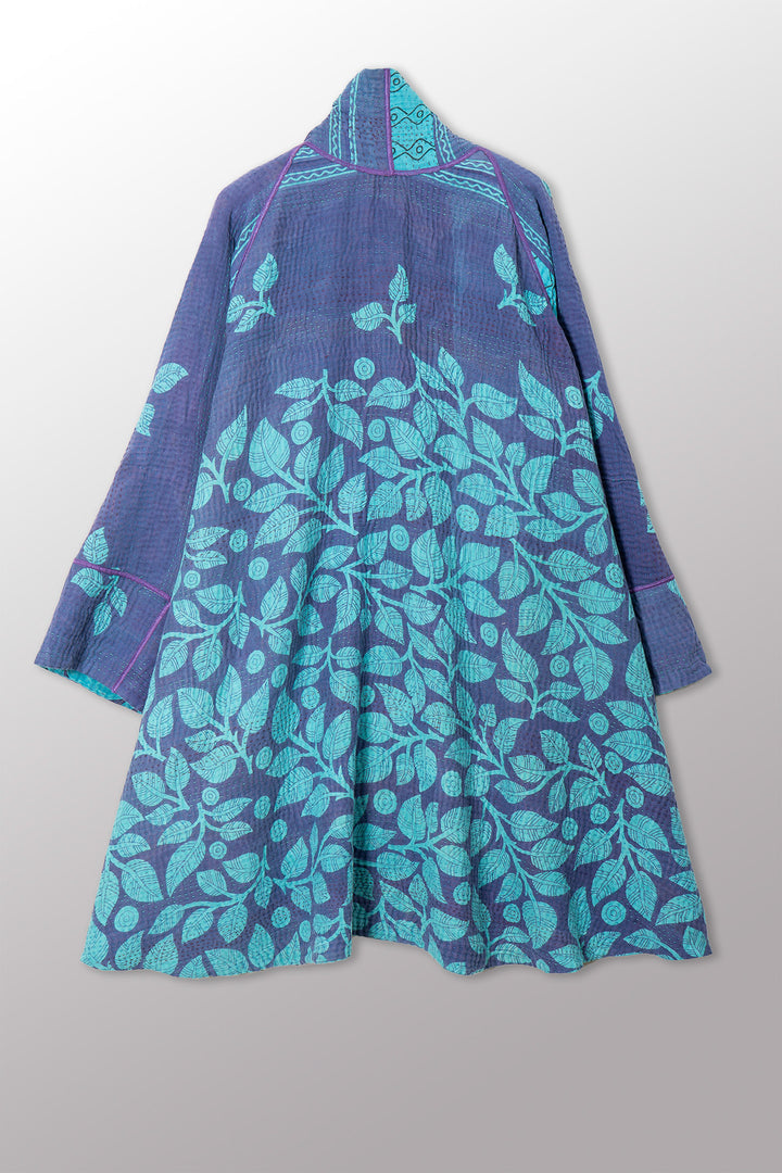 COTTON OVERDYE KANTHA KIMONO LONG JKT - ov4005-ctur001a -