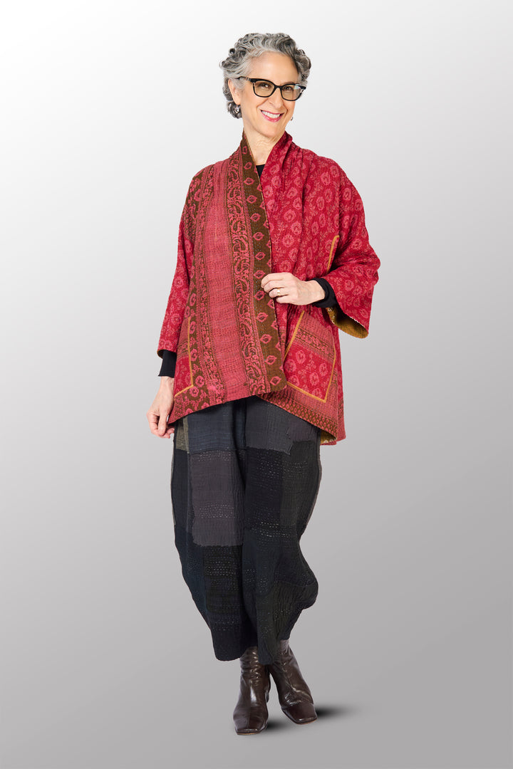 COTTON OVERDYE KANTHA KIMONO JKT - ov4004-cred001a -