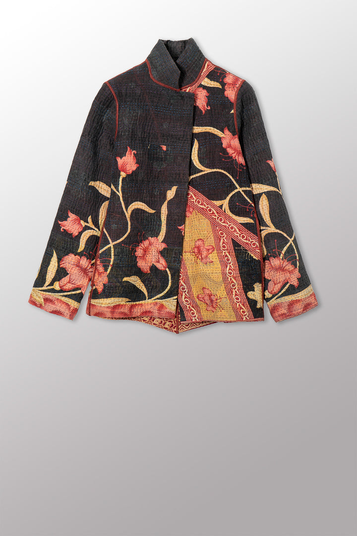 VINTAGE COTTON KANTHA SIMPLE JKT - cv4022-0095s -