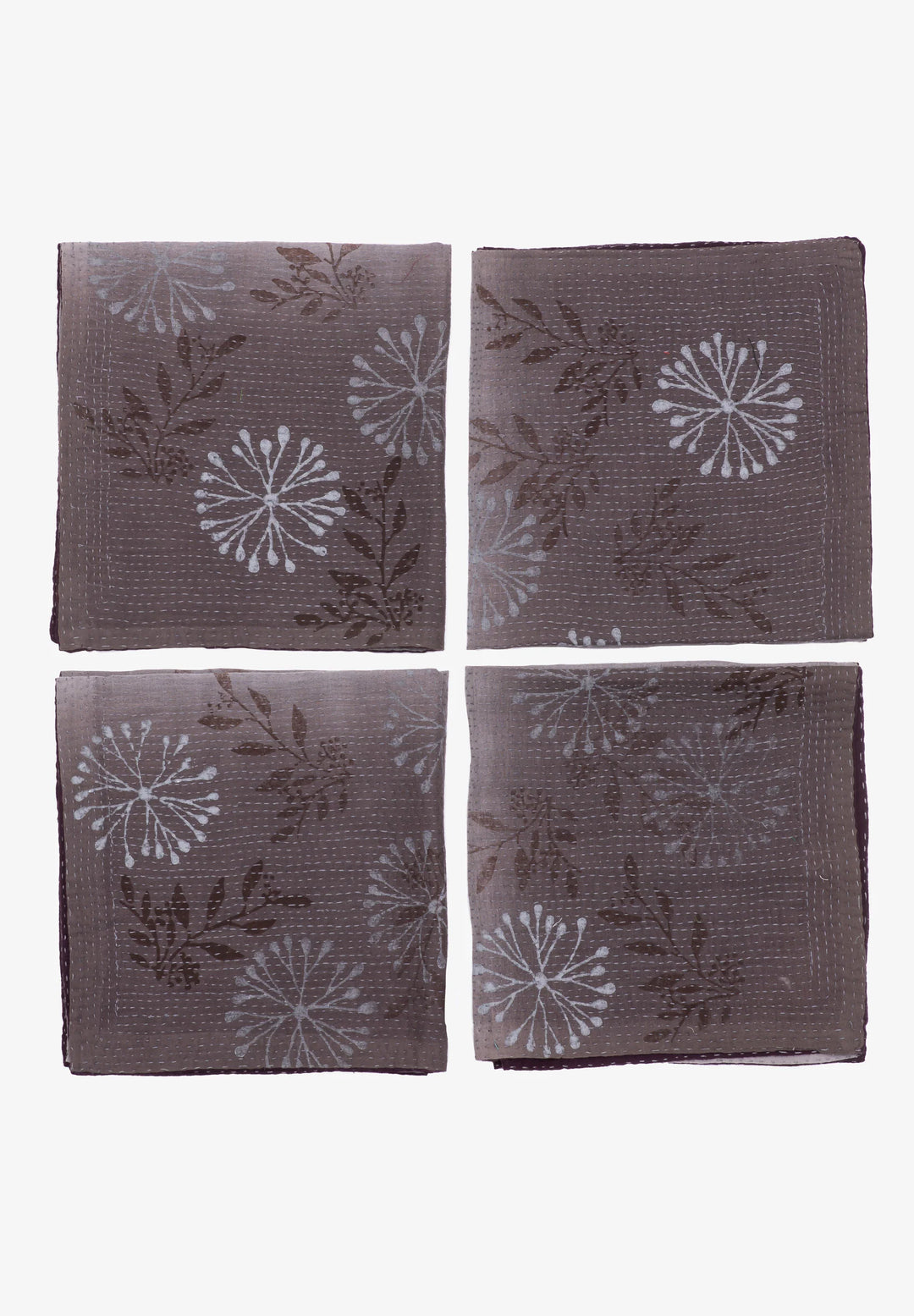 Ombre Handmade Kantha Napkin -Chocolate (Set of 2)