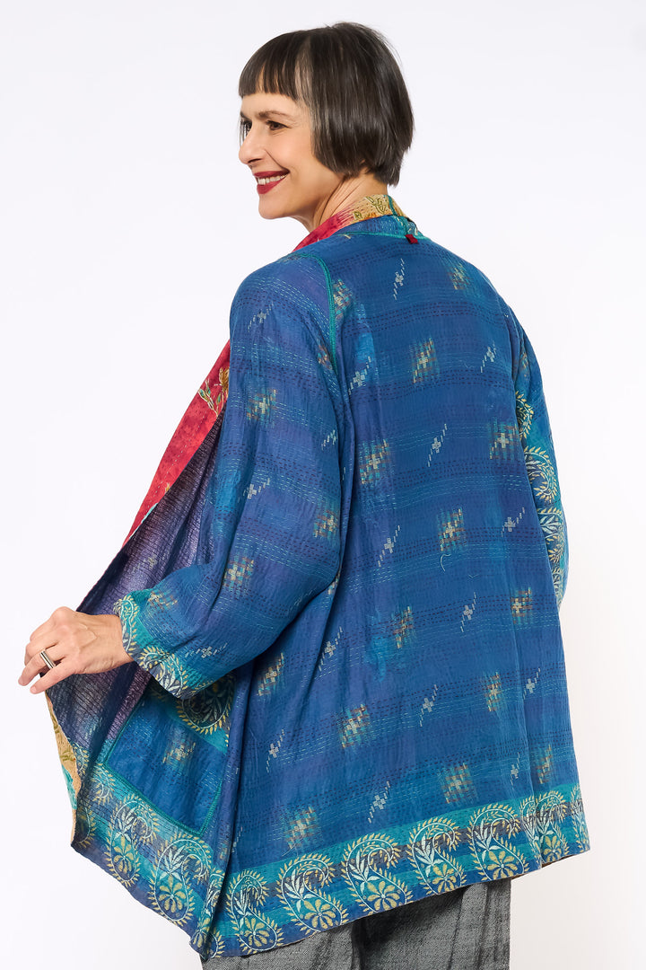 VINTAGE COTTON KANTHA A-LINE JKT - cv2003-0172a -