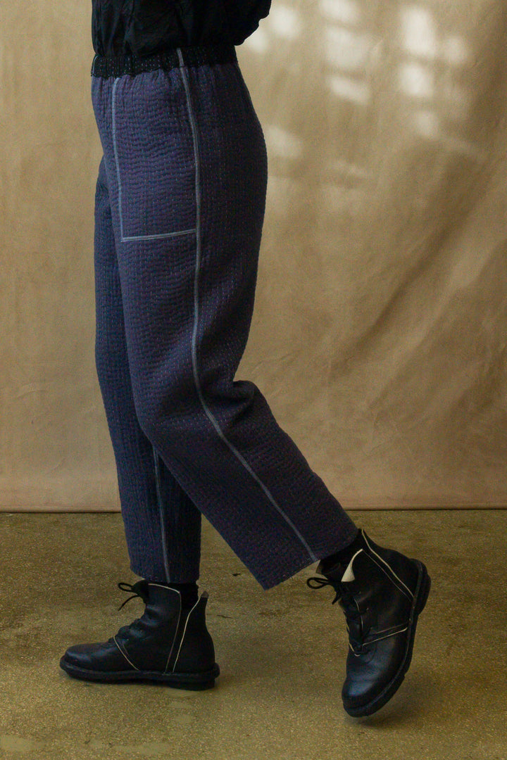 BBK SOLID KANTHA STRAIGHT PANTS - bl-bbs6664-blk -