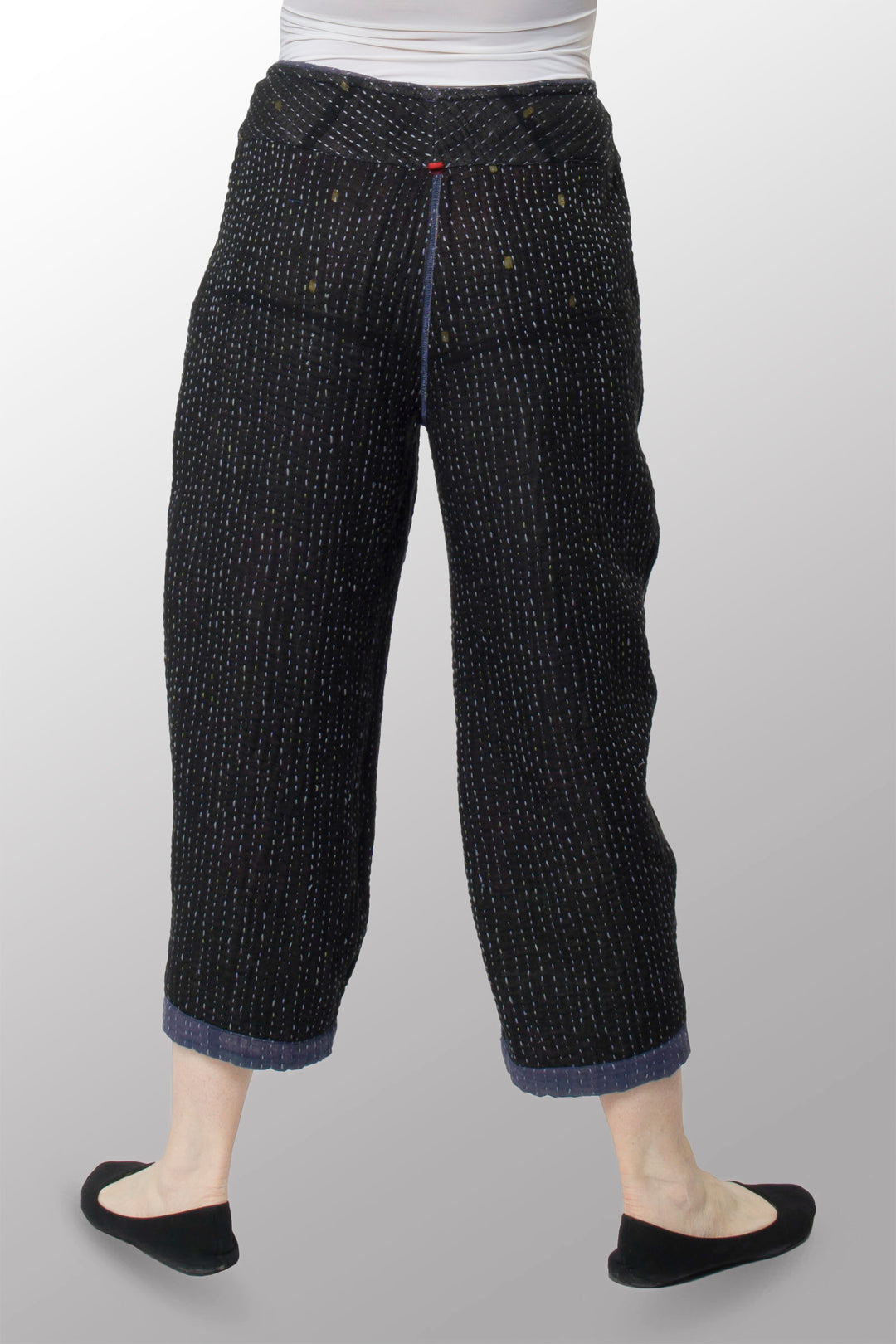 BBK SOLID KANTHA NEW LANTERN PANTS - bl-bbs4651-nvy -