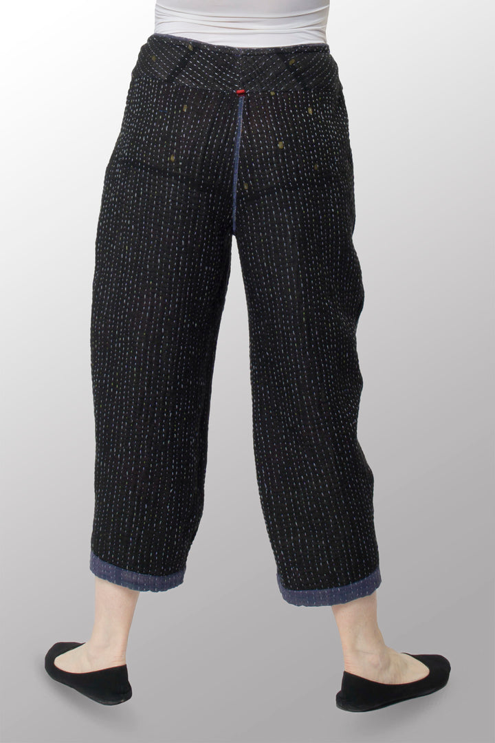 BBK SOLID KANTHA NEW LANTERN PANTS - bl-bbs4651-nvy -