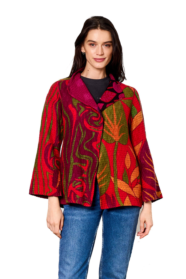VINTAGE COTTON BBK KANTHA SHORT JKT - bl-bb4007-0002m -