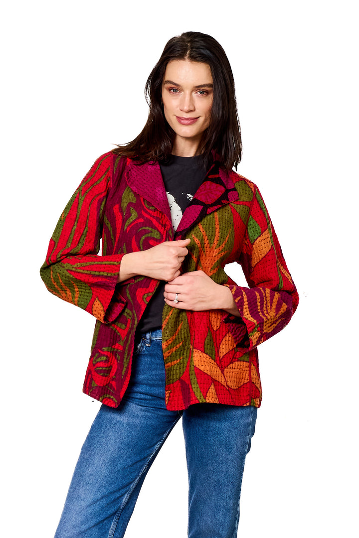 VINTAGE COTTON BBK KANTHA SHORT JKT - bl-bb4007-0002m -