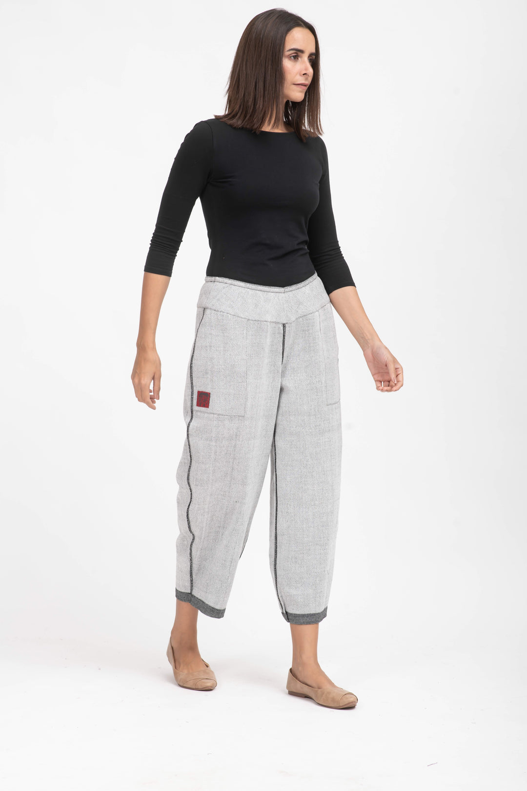 DENIM NEW LANTERN PANTS - dn1651-gry -